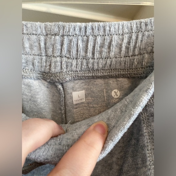 LKNEW Xersion Velour Activewear Set Girl’s PLUS XL / XXL Grey Zip Hoodie Pants - Picture 6 of 12